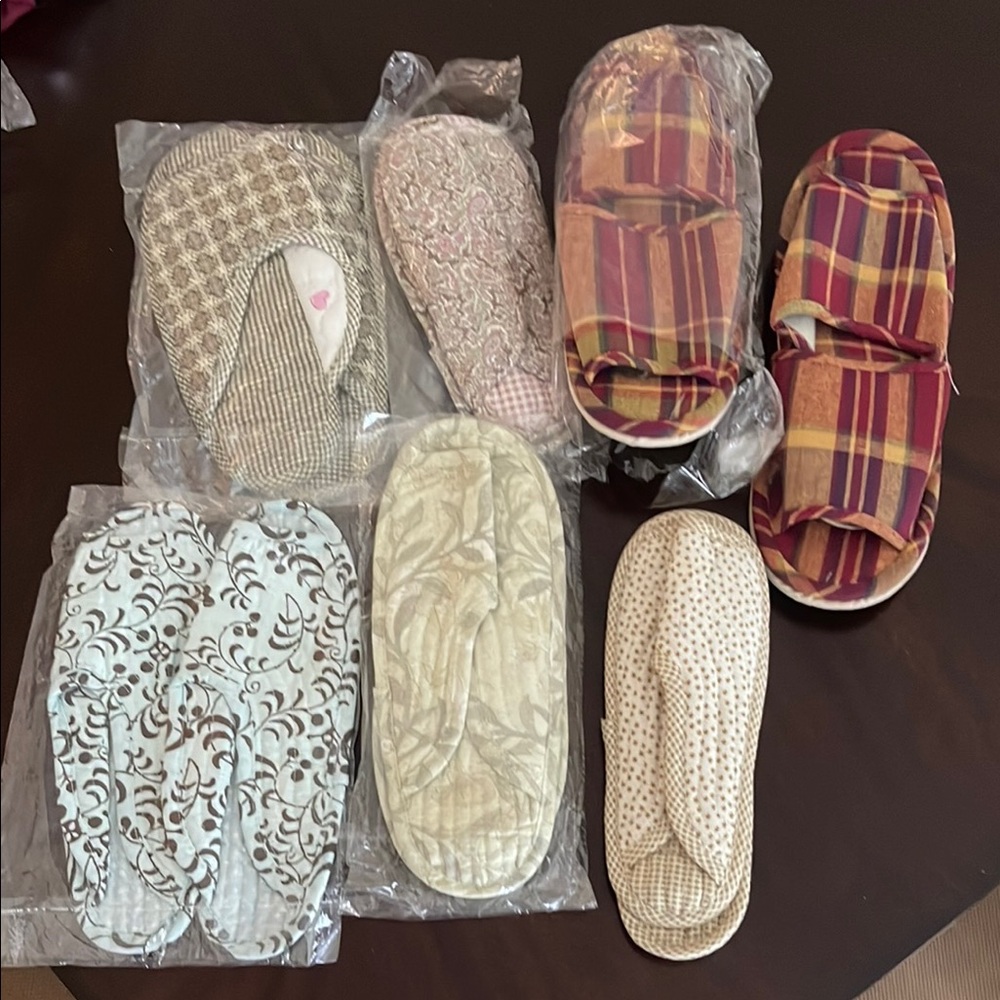 4 for $13 - Assorted Patterned Slippers